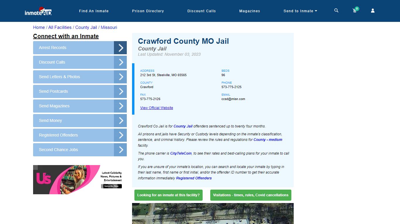Crawford County MO Jail - Inmate Locator - Steelville, MO
