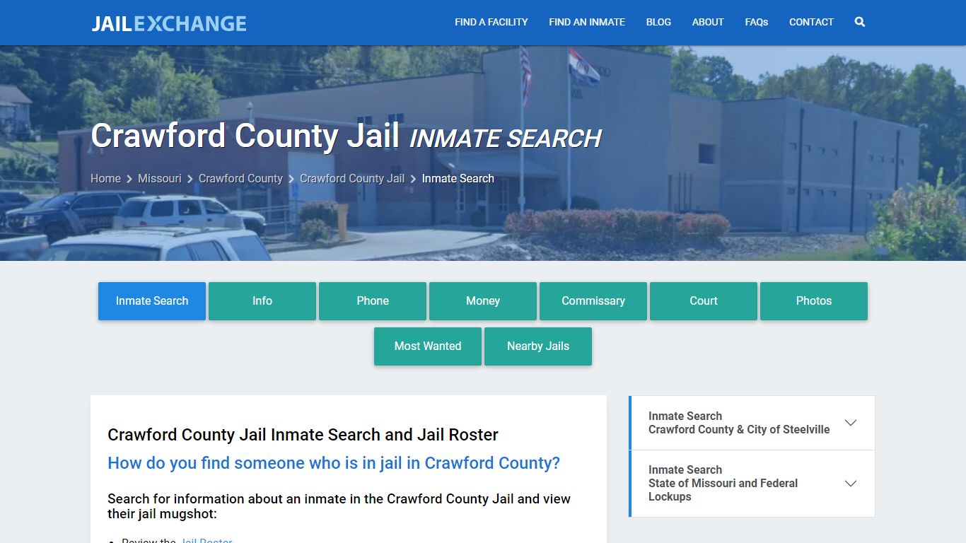 Inmate Search: Roster & Mugshots - Crawford County Jail, MO
