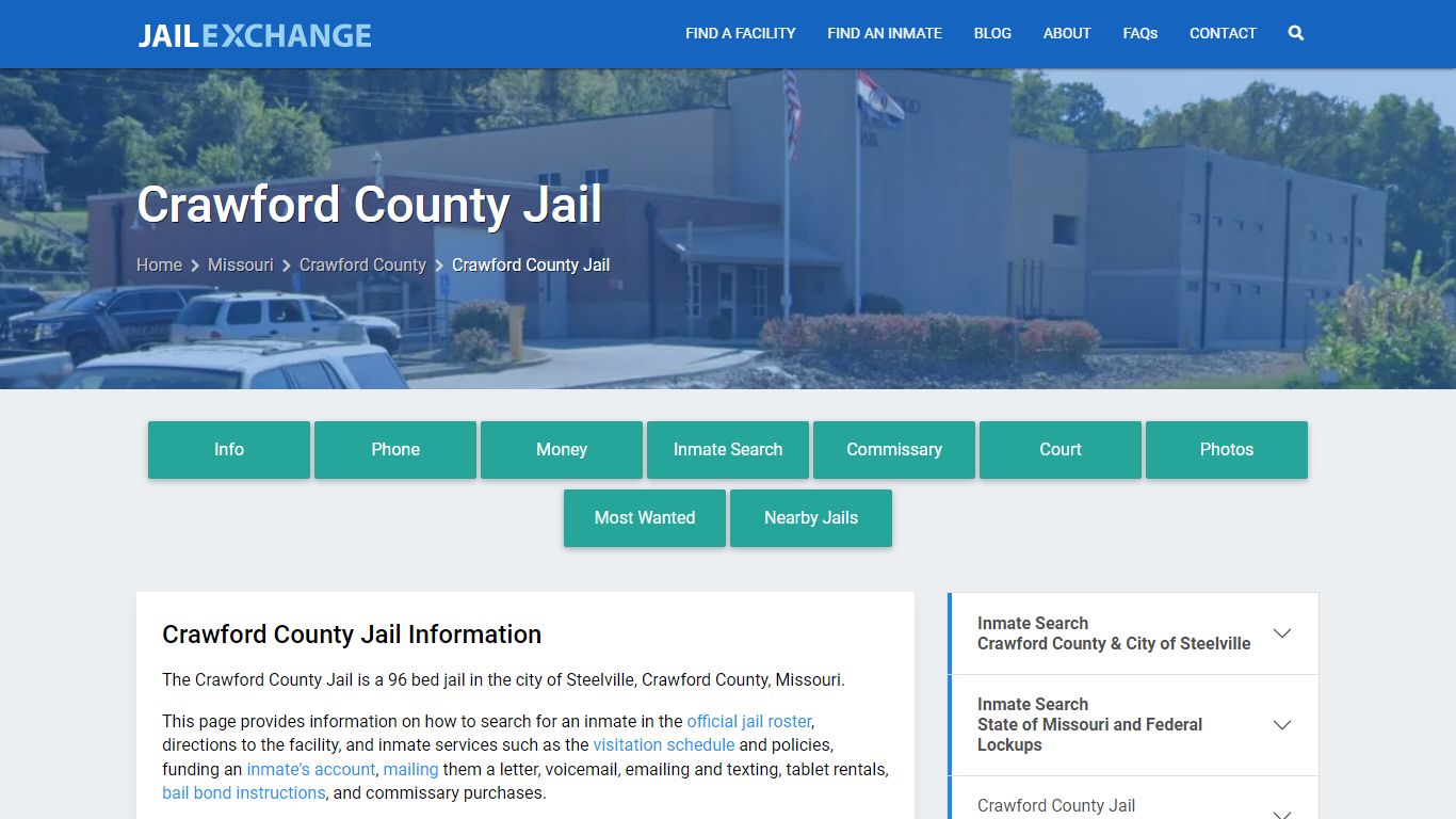 Crawford County Jail, MO Inmate Search, Information